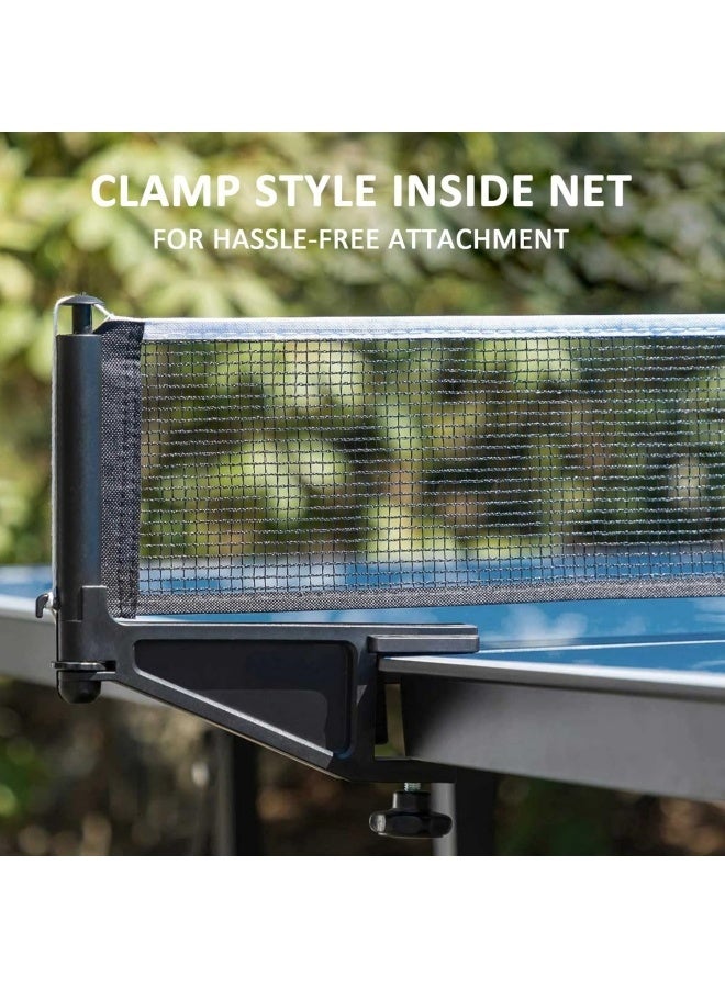 سانتين رايلي طاولات التنس المهنية القابلة للطي، طاولة التنس مع المشبك السريع بينغ بونغ نت و Post Set -10 دقائق التجميع السهل، طاولة الطي الفردي بينغ بونغ لجميع الأعمار، من أجل المرح الودي للأسرة - Image 4