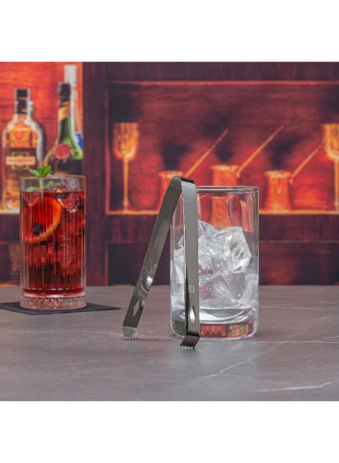 Restaurantware ملقط ثلج بار لوكس 6.3 بوصة × 2.5 بوصة، 1 ملقط ثلج صغير - بأسنان قبضة مخلب، قبضة مريحة، ملقط من الفولاذ المقاوم للصدأ مطلي بالأسود لبراميل الثلج، للحانات، البراميل، أو التقديم - Image 3