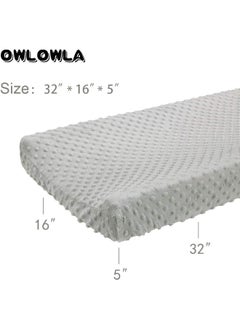 Owlowla Owlowla Changing Pad Cover, Soft Minky Dots Changing Table Sheets for Baby Boy and Girl(Gray)  - Image 5