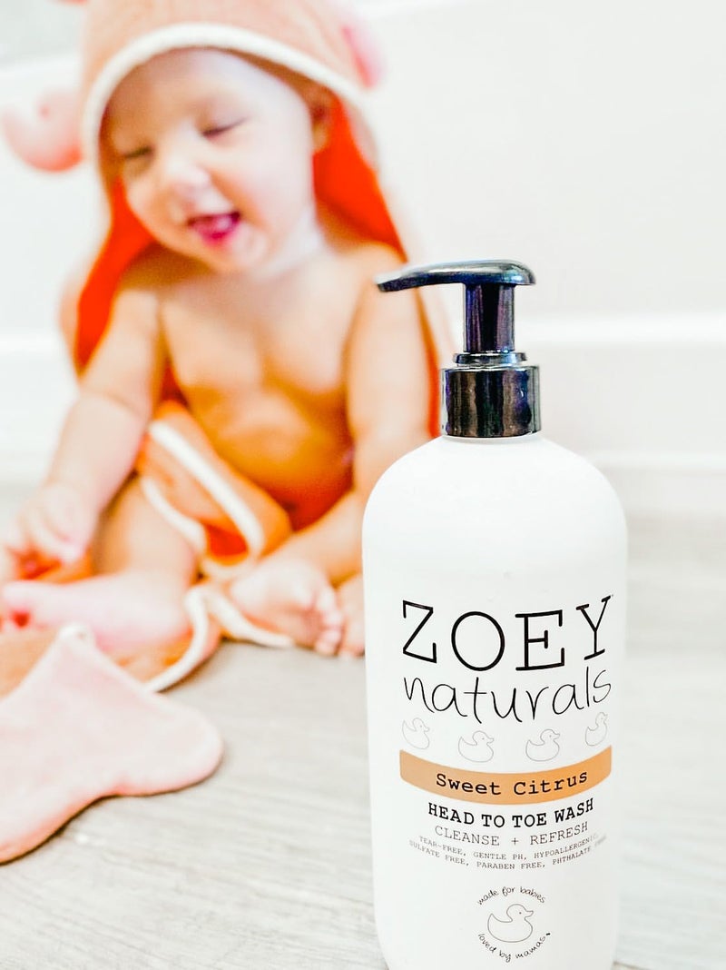 Absolutely Natural Zoey Naturals Sweet Citrus Baby Wash & Shampoo, Made For Sensitive Skin, Tear-free, Paraben-Free, All Natural, Made in the USA - Image 3