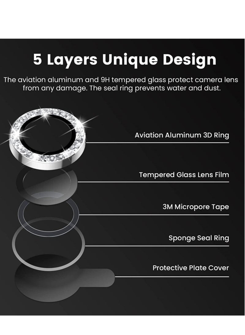 ELTRAZONE [3+3PCS] for iPhone 14 Pro - iPhone 14 Pro Max Camera Lens Protector, 9H Tempered Glass Camera Cover Screen Protector Metal Individual Ring for iPhone 14 Pro 6.1 inch /14 ProMax 6.7 inch 2022 - Image 4