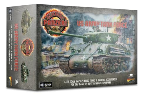Warlord Games Achtung Panzer US Army Tank Force 156 Military Table Top Wargaming Plastic Model Kit 482010003 - Image 1