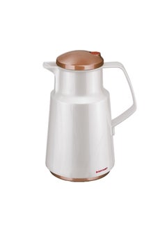 Durable and Elegant Design Vacuum Jug White and Brown 1 Liter 003-0085