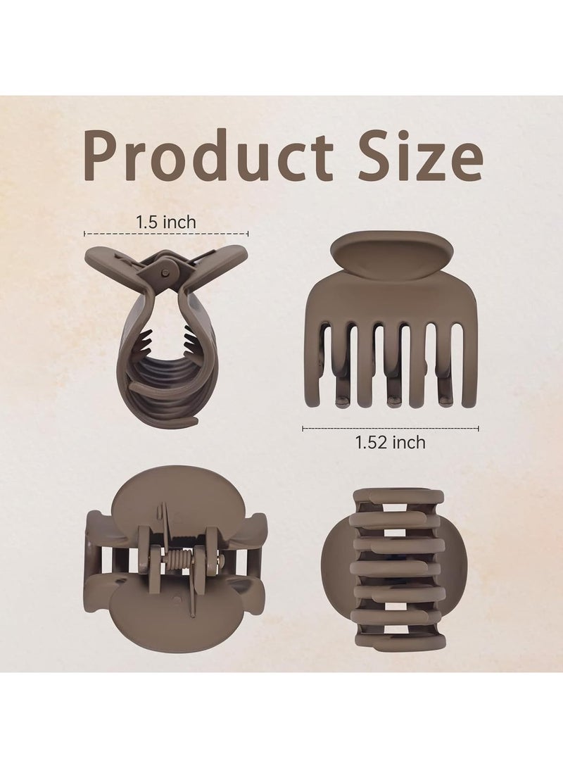 general Double Row Teeth Hair Clips Small Claw Clips for Thin Hair Medium Matte Non slip Short Hair Accessories for Women and Girls - Image 3