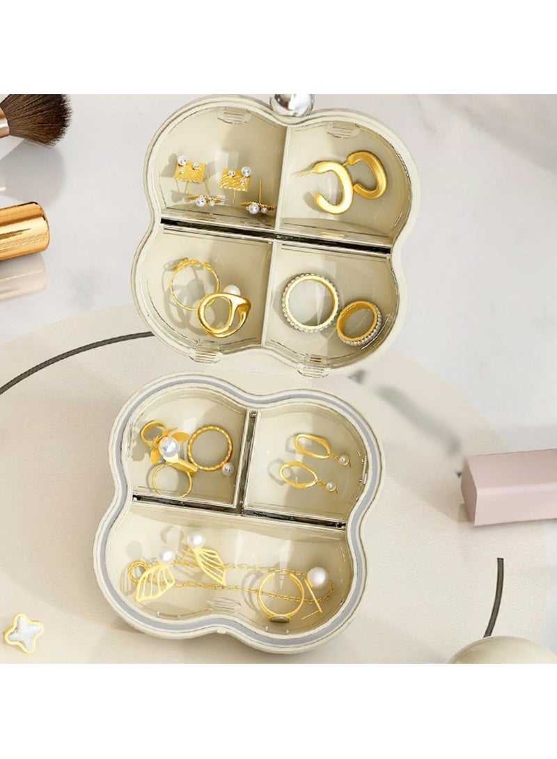 منظم حبوب الدواء منظم مجوهرات لطيف منظم حبوب الدواء اليومي صندوق مقسم للأدوية مع مساحة تخزين متعددة متعدد الألوان - Image 2