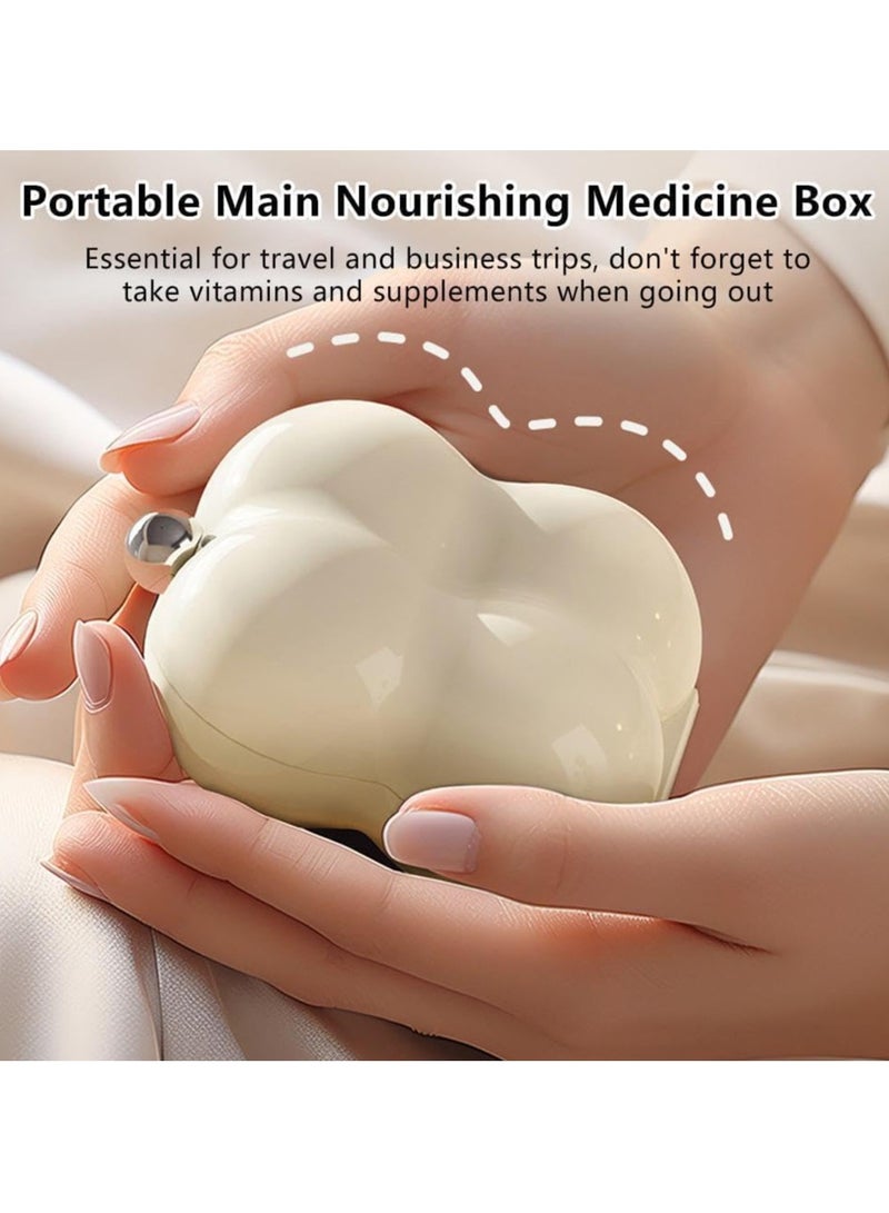 منظم حبوب الدواء منظم مجوهرات لطيف منظم حبوب الدواء اليومي صندوق مقسم للأدوية مع مساحة تخزين متعددة متعدد الألوان - Image 5