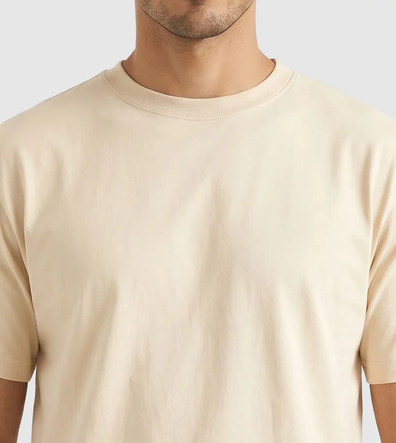 F5  SHORT SLEEVE T-SHIRT -BEIGE for Men | Best Price UAE