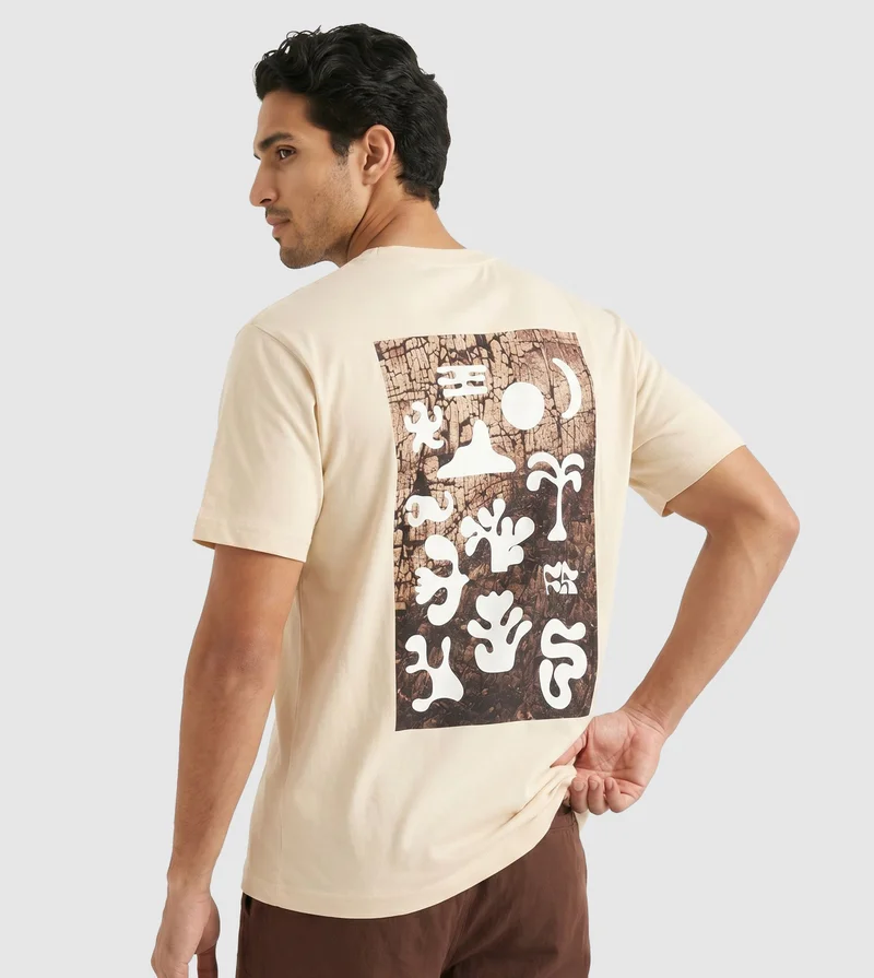 F5  SHORT SLEEVE T-SHIRT -BEIGE for Men | Best Price UAE