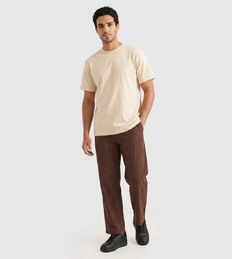 F5  SHORT SLEEVE T-SHIRT -BEIGE for Men | Best Price UAE