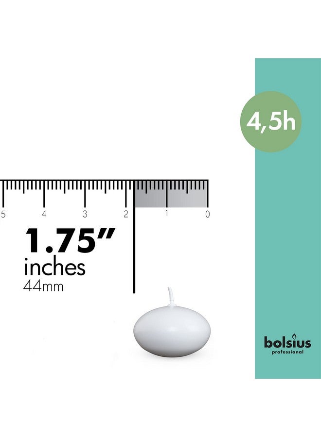 بولسوس شموع بولسيوس العائمة عديمة الرائحة، مقاس 1.75 بوصة - مجموعة من 40 شمعة بيضاء عائمة - شموع مشتعلة أنيقة وجذابة - شموع بلهب ناعم ولطيف - إكسسوارات حفلات - Image 2
