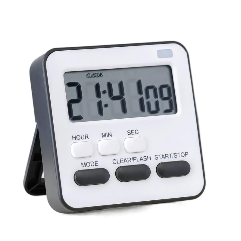 DANSR Kitchen Timer Digital Timers Magnetic Countdown Timer,Digital Timer for Cooking, Egg Timer, Magnetic Desk, Classroom, with LCD Display and Retractable Stand (Black) - Image 1