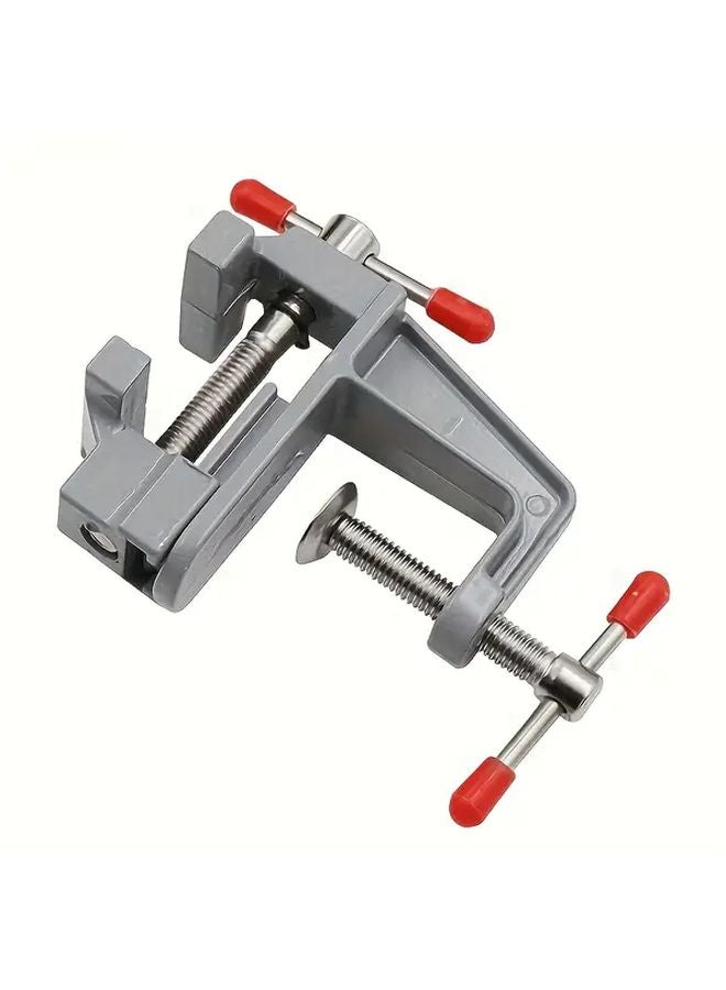 Aluminum Alloy Heavy Duty Quick Positioning Clamp Manual Lever Adjustable Jaw 30mm Max Opening Red Screw Mechanism Woodworking Tabletop Vise - Image 3
