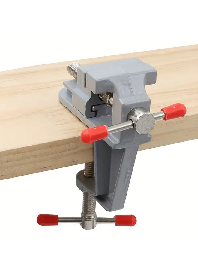 Aluminum Alloy Heavy Duty Quick Positioning Clamp Manual Lever Adjustable Jaw 30mm Max Opening Red Screw Mechanism Woodworking Tabletop Vise - Image 1