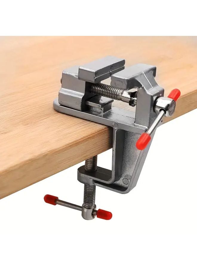 Aluminum Alloy Heavy Duty Quick Positioning Clamp Manual Lever Adjustable Jaw 30mm Max Opening Red Screw Mechanism Woodworking Tabletop Vise - Image 2