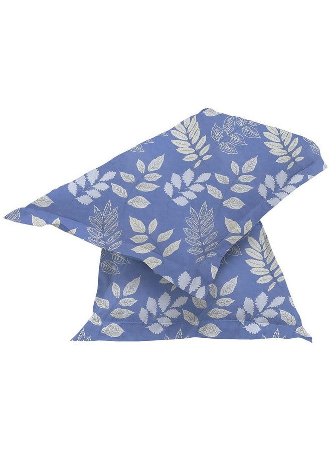 بي اس بي هوم طقم غطاء/غطاء وسادة قطني من BSB HOME (قطعتان) - 18 × 28 بوصة، أزرق وكريمي - Image 1