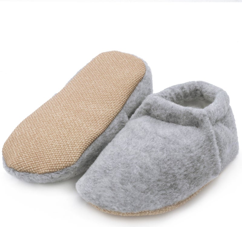 Ella Bonna Polar Baby Slippers Home Booties, Non-Slip Sole, Organic Cotton Lining, Home Nursery Shoes  - Image 1