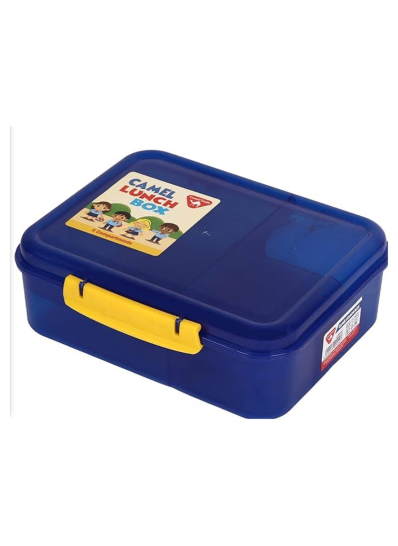 Generic Jamila 4-piece hygienic hard plastic rectangular lunch box - blue  - Image 2