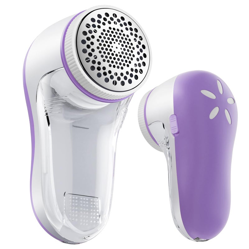 Popchose Fabric Shaver  Lint Remover For Clothes  Electric Lint Shaver With 6-Leaf Blades  Sweater Shavers To Remove Pilling For Clothing  Couch  Furniture  Fuzz  Lint Ball  Bobbles  Violet Purple - Image 1