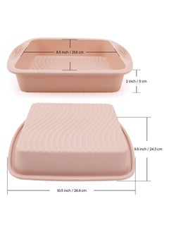 BLACKSTONE Silicon Square Bake Pan Nonstick Silicone Cake Molds Brownie Baking Pan  - Image 2