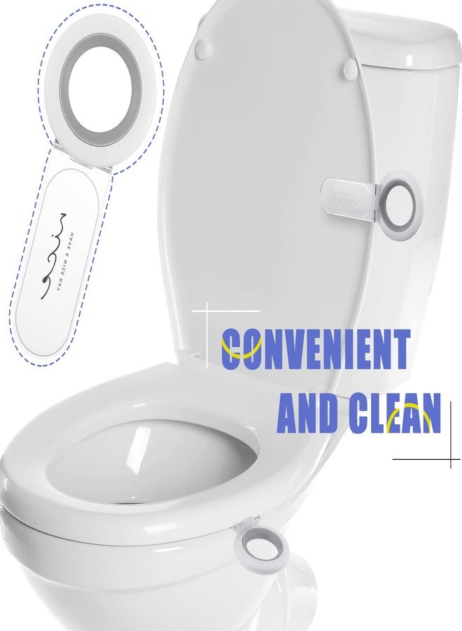 Cunhill 4 Pcs Toilet Lid Handle Lifter, Toilet Seat Lifter, Toilet Cover Lift Tool, Avoid Touching Toilet Cover, Multi Function, White - Image 5