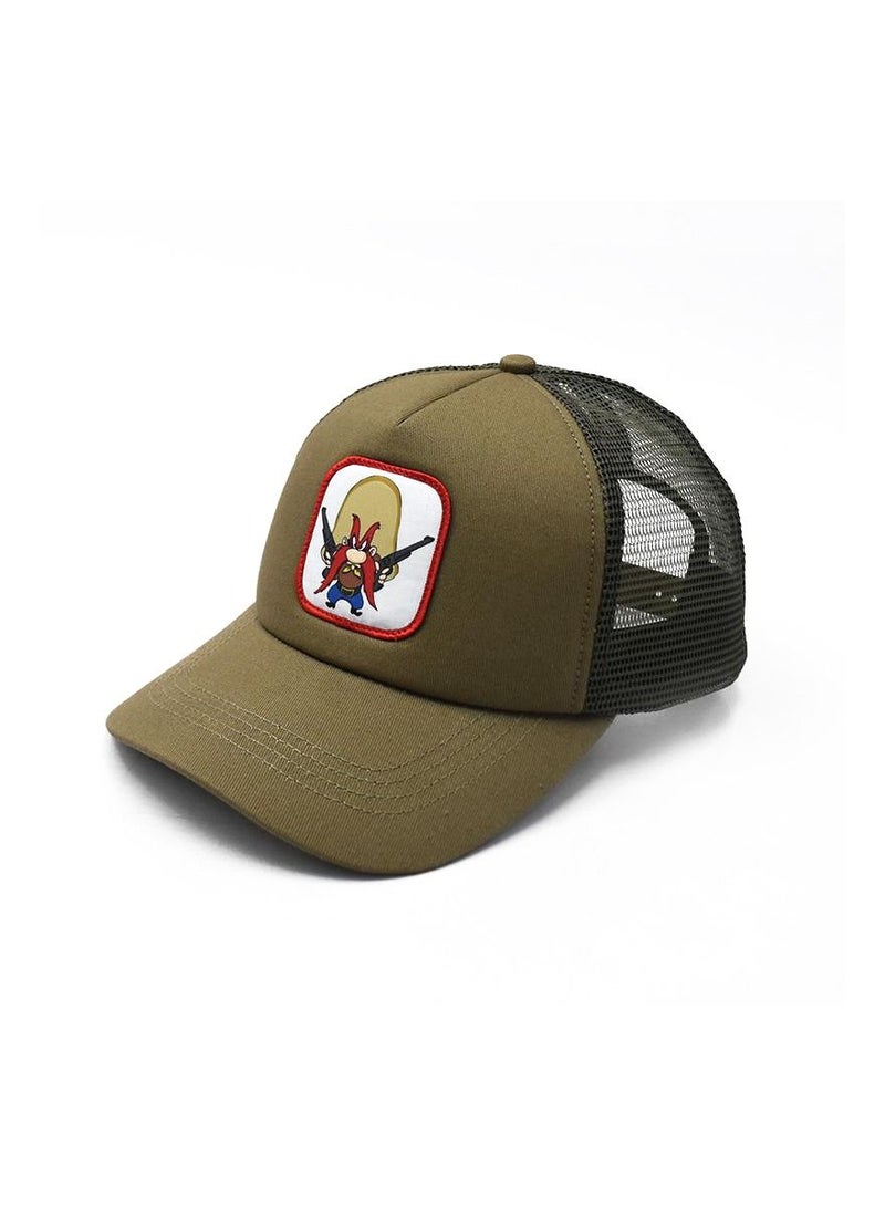 Fighter Gifts Green Cartoon Head Cap - Image 1