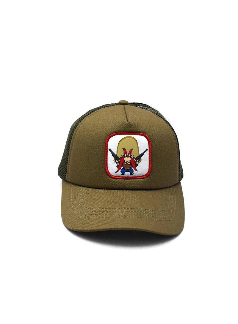 Fighter Gifts Green Cartoon Head Cap - Image 3