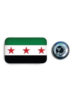 971ميديا علم سوريا  - بادج معدني مطلي بطبقة إيبوكسي مع دبوس مغناطيسي لا يتسبب في تمزيق الملابس  - Image 1