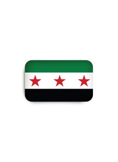 971ميديا علم سوريا  - بادج معدني مطلي بطبقة إيبوكسي مع دبوس مغناطيسي لا يتسبب في تمزيق الملابس  - Image 2