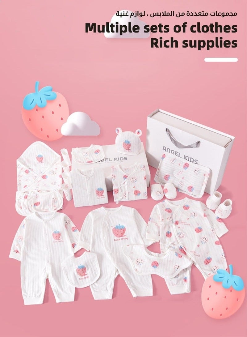 24PCS Newborn Baby Gift Set, Newborn Layette Gift Set for Boys and Girls, Babies Essential Clothes Accessories with Baby Blanket, 100% Premium Cotton,  for Spring Summer Autumn Winter Four Seasons - Image 5