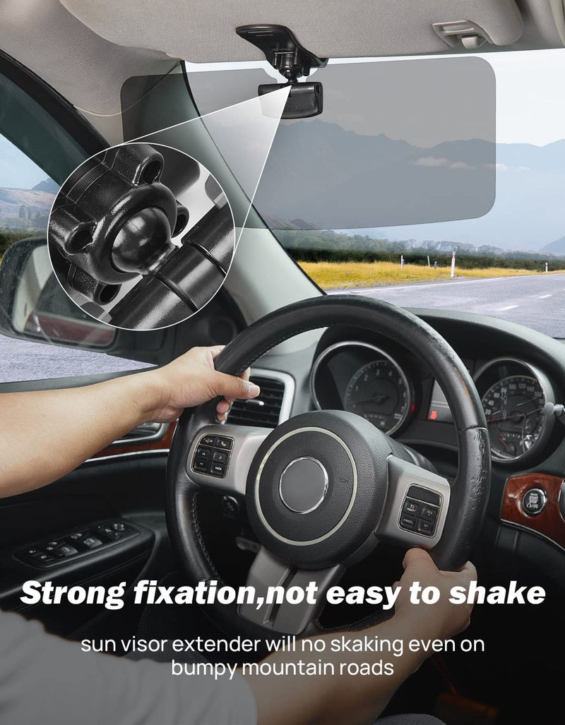 JOYTUTUS Sun Visor for SUV, Polarized Sun Visor Extender for Car, Universal UV400 Car Visor Extension Anti-Glare Easy to Install, Protect from Glare/UV Ray/Stray Light - Image 3
