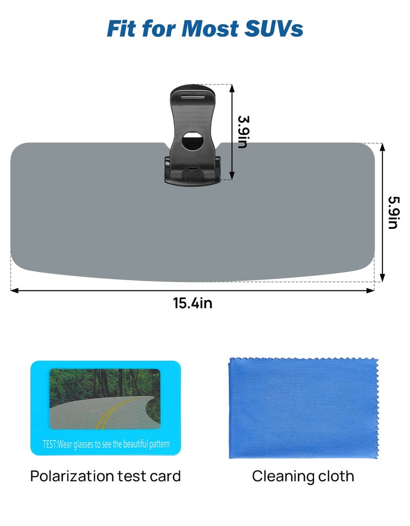 JOYTUTUS Sun Visor for SUV, Polarized Sun Visor Extender for Car, Universal UV400 Car Visor Extension Anti-Glare Easy to Install, Protect from Glare/UV Ray/Stray Light - Image 5