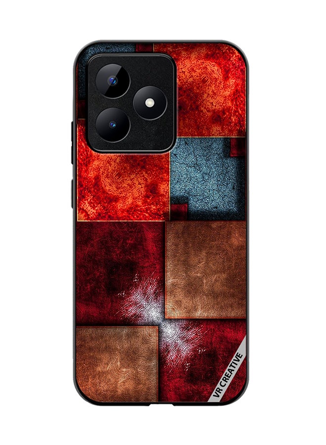 VR CREATIVE Protective Case Cover For Realme C53 Abstract Design Multicolour - Image 1