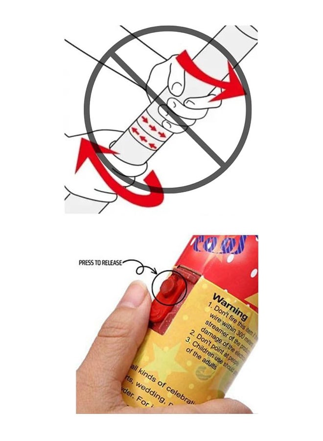 12 Pieces  40 CM - Press Button Party Poppers Confetti - No Twist No Turn - Add Fun and Excitement to Your Celebrations Wedding, Parties, Graduation! - Image 3