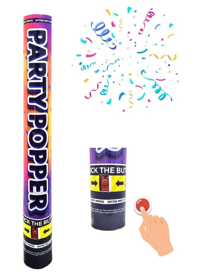 12 Pieces  40 CM - Press Button Party Poppers Confetti - No Twist No Turn - Add Fun and Excitement to Your Celebrations Wedding, Parties, Graduation! - Image 1