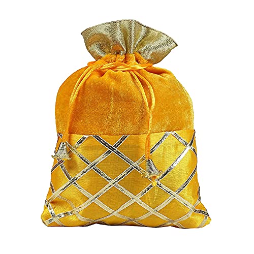 SHOPOBUDDY Velvet Potli Batwa Bag Bridal Purse Women handbag Shagun Pouch Return Gifts MultiColor (25) - Image 4