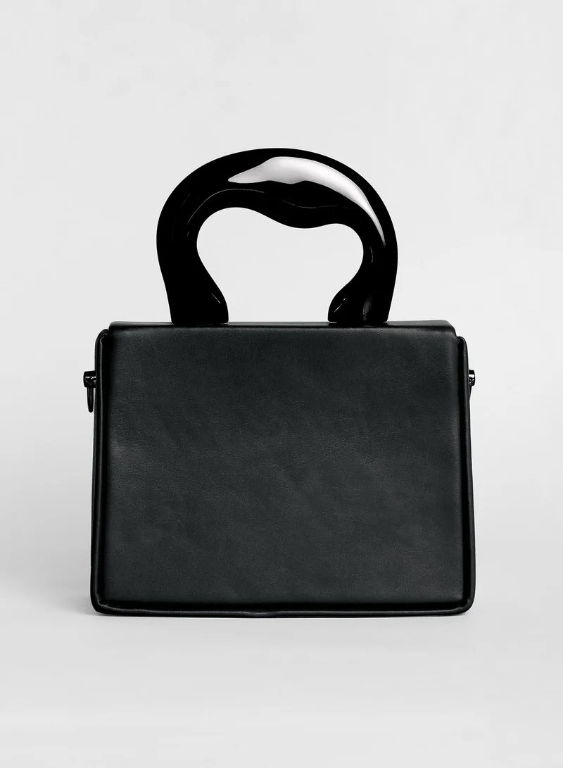 Haute Sauce Haute Sauce Women's The Caldera Quilt Hand Bag For Casual Wear | Midnight Black Colour | One-Size| Magnetic Closure | Vegan Leather Material | Detachable Sling | Handbag For Woman & Girls