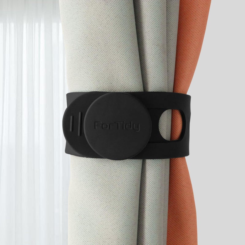 FORTIDY Silicone Latch Strap for Slow Cooker Lid, Pot, Bento Box, 21.65 in Reusable Elastic Self-Lock Silicone Tie for Bundling or Organizing Curtain, Cords, Yoga Mat, Camping Mat, 2pcs (Black&White) - Image 3