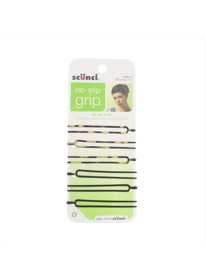 Scunci No-Slip Grip Hair Pins, 6 ct - Image 1