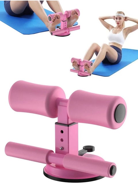 Portable Sit Up Bar For 6 Pack Abs, Core Workout, Ab Exercise And For Burning Fat And Calories, Self Suction Sit Up Assistant Device with 4 Adjustable Heights And Dual Sticks Design for Body Building