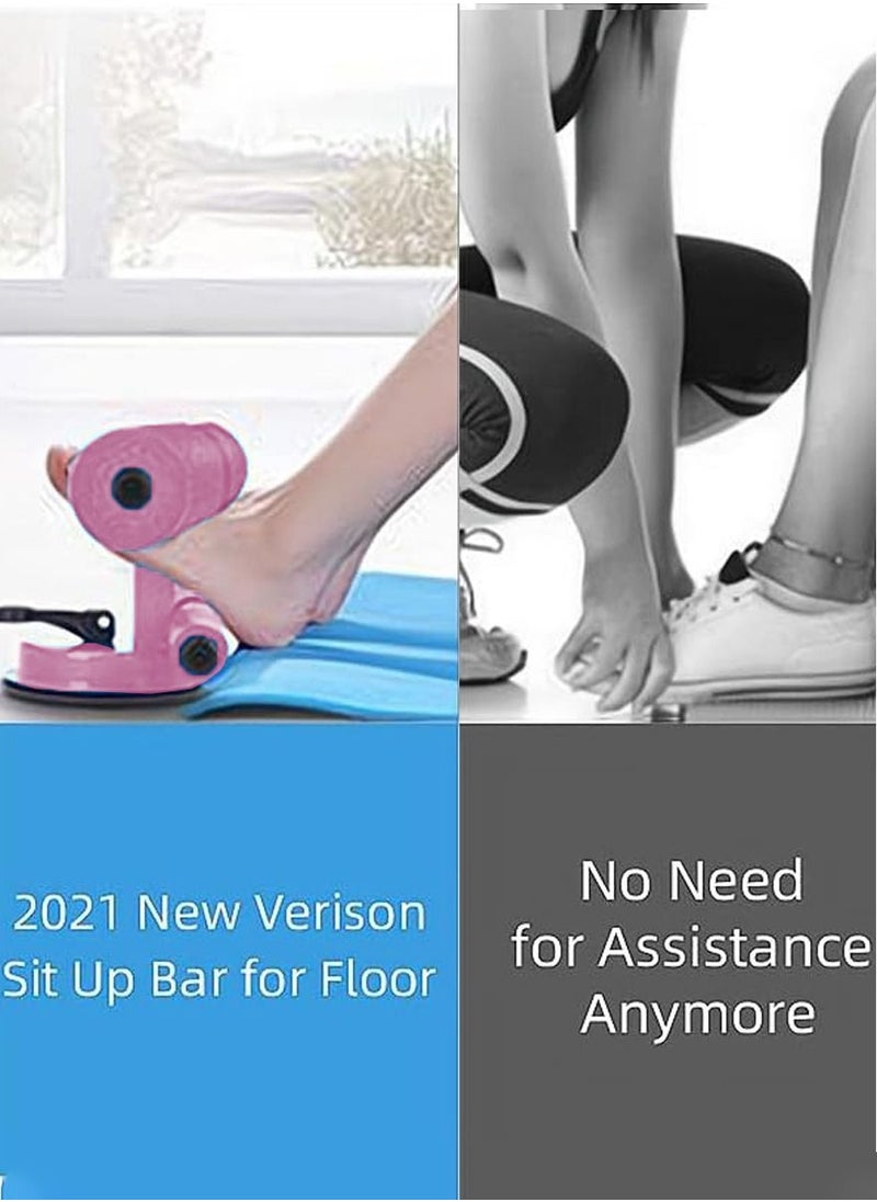 ISHWAZ - Portable Sit Up Bar For 6 Pack Abs, Core Workout, Ab Exercise And For Burning Fat And Calories, Self Suction Sit Up Assistant Device with 4 Adjustable Heights And Dual Sticks Design for Body Building - Image 1