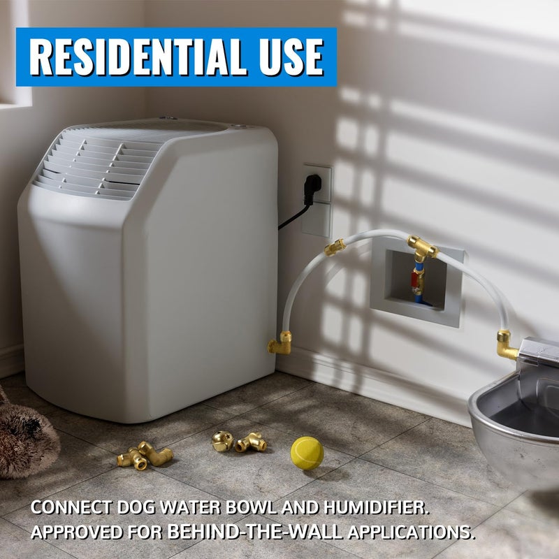 SUNGATOR 1/2 Inch Tee, Push Pex Fittings 1/2 Inch, 1/2" T Fittings, No Lead Brass Push-to-Connect Plumbing Tee Connector for PEX Pipe, Copper, CPVC, with 1 Disconnect Clip, Pack of 2 - Image 5