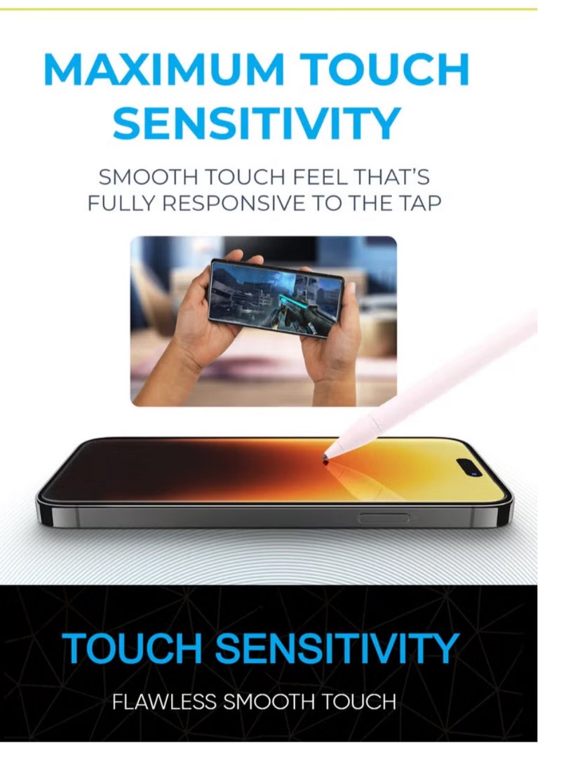 Original Tempered Dustproof Privacy Glass Screen Protector Compatible For iPhone 14  - Image 3