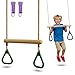 Trailblaze Wooden Trapeze Swing Bar for Kids  18 Adjustable Height Monkey Bars Rings Swingset Accessories  Ninja Warrior Obstacle Course for Kids  Jungle Gym Accessories Playground Attachments - Image 4