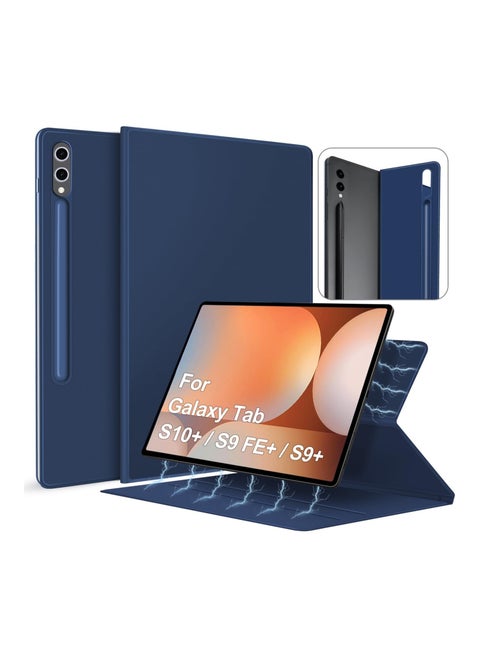 Magnetic Case for Galaxy Tab S10 Plus 2024/S9 FE +/S9 + 12.4 inch, Lightweight Smart Case for Galaxy Tab S10+/S9 FE+/9+ with Hidden Pen Clip