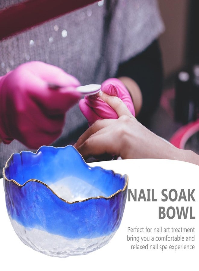 FOMIYES Glass Nail Soaking Bowl, Gradient Manicure Hand Soak Bowl for Toenail Caring Polish Removal Manicure Care Tool, 5 In - Image 5