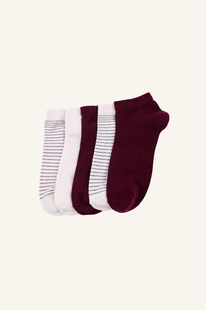 Man Striped 5 Piece Short Socks