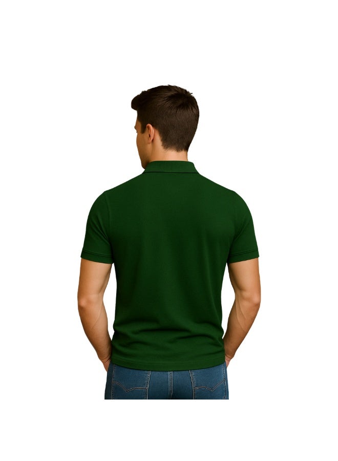 PRINTSHOP4ME Men's Regular-Fit Golf Polo T-shirt Pure Cotton Short Sleeve 220 GSM Basic Colors - Image 5