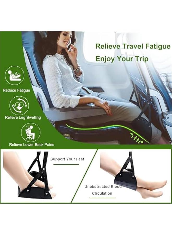 HOOKOR Portable Airplane Footrest, Ergonomic Adjustable Flying Foot Rest for Airplane Travel, Perfect Travel Accessories to Relax Your Feet and Leg, Air Plane Foot Hammock for Long Flight Bus Train - Image 4