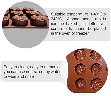 Husaini Mart HUSAINI MART 2 Pieces Flower Shape Silicone Moulds Rose Flower Shapes Cake Chocolate Making Molds 3D Flower Moulds for Wax Melts Rose for Baking Cupcake Topper Dessert Decoration Pack of 2  - Image 3