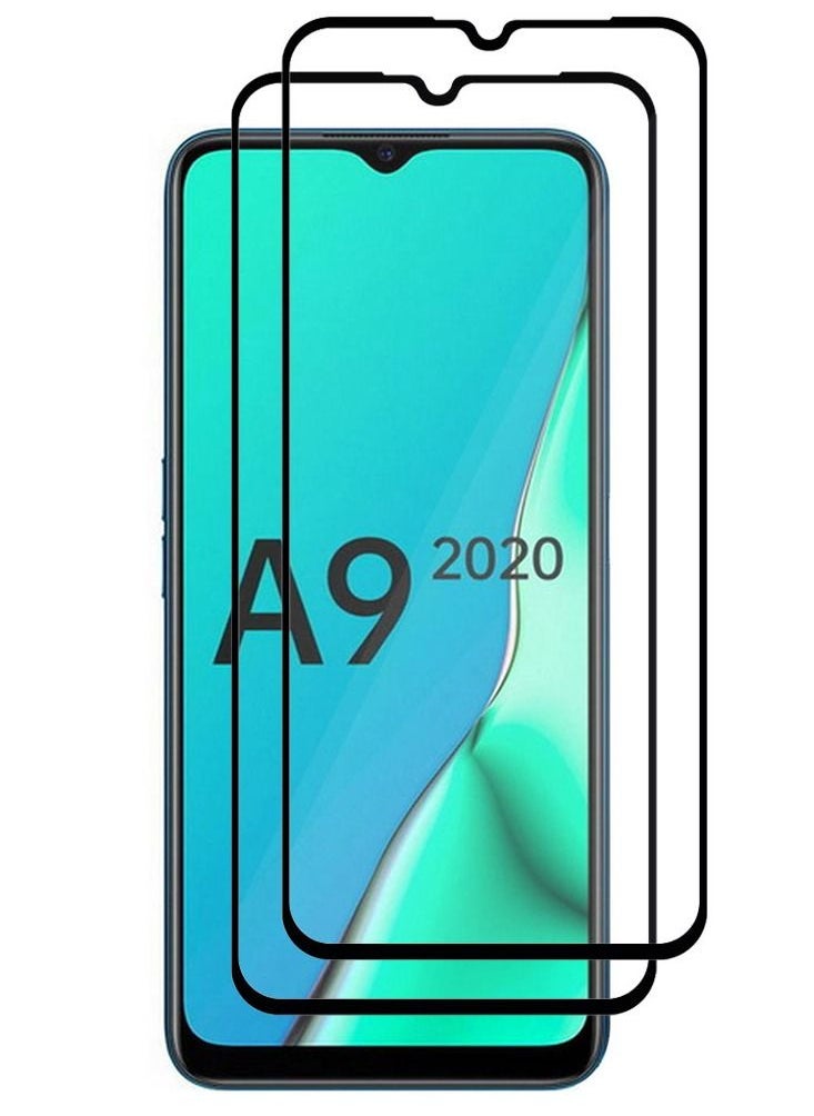 CATANES 2 Pack For Oppo A9-2020 Screen Protector Tempered Glass Full Glue Back  - Image 2
